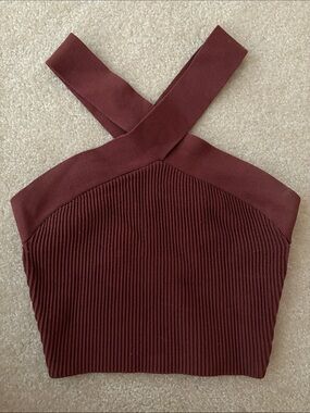 Aritzia Burgundy Babaton Top